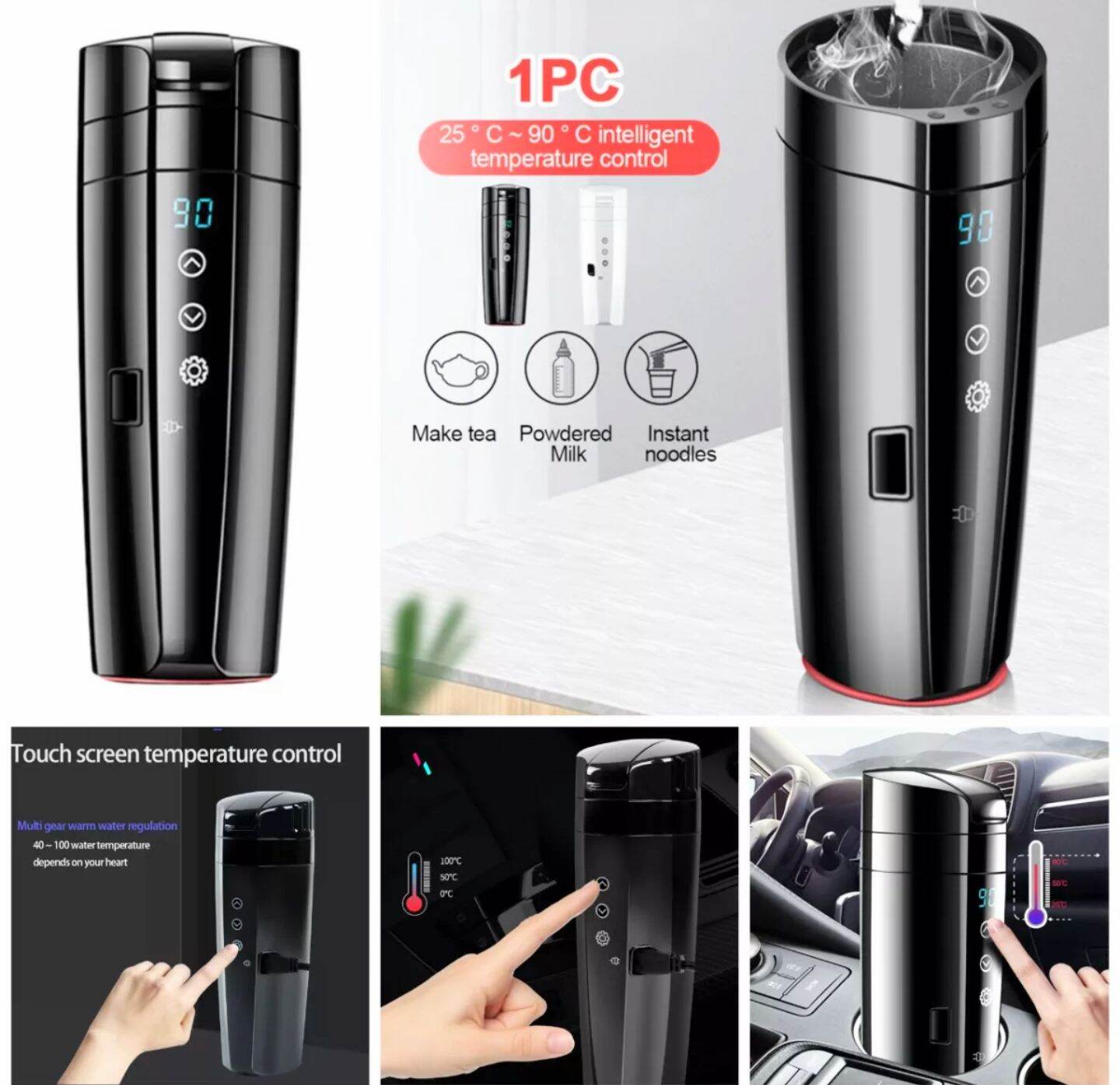 Siêu giá với 1 ấm nấu nước siêu tốc trên xe hơi ôtô bằng điện tử thông minh 12v-24v hàng loại tốt