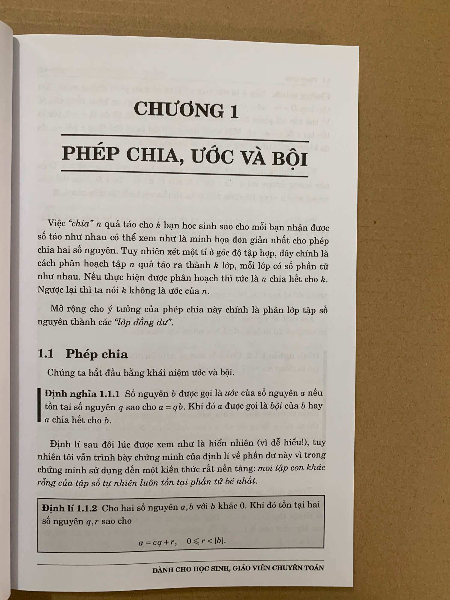 Bài giảng số học( dành cho hs, giáo viên chuyên toán)