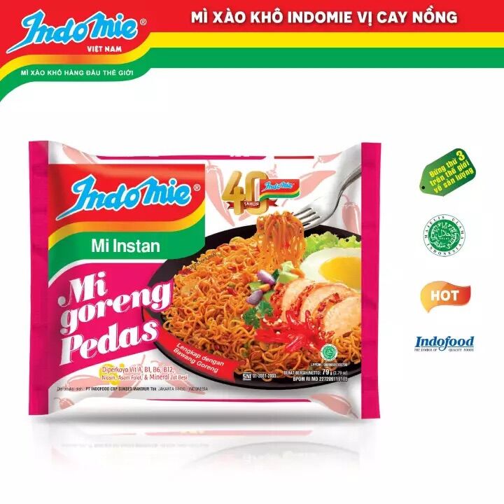 Combo 10 gói mì trộn INDO VỊ CAY NỒNG