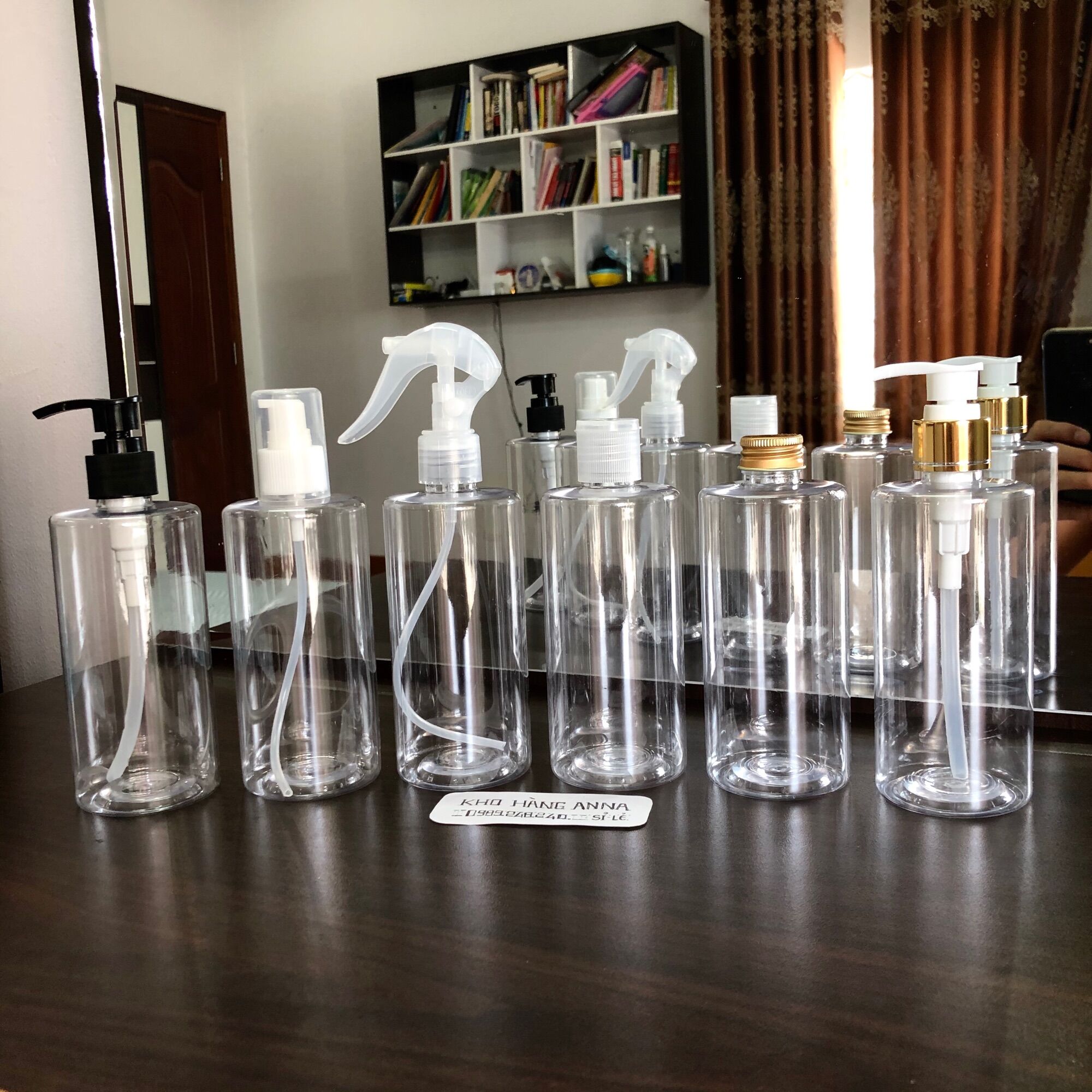 5 chai 300ml xịt sương màu nâu / màu xanh - combo 5 chai pet nhựa màu nâu ,màu xanh xịt phun sương- 5 chai chiết mỹ phẩm