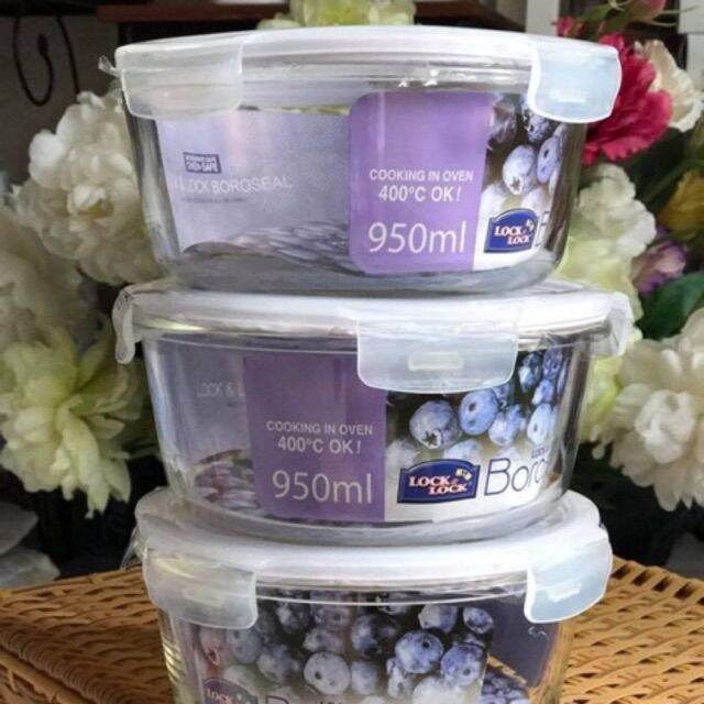 Thố thủy tinh lock & lock 950ml