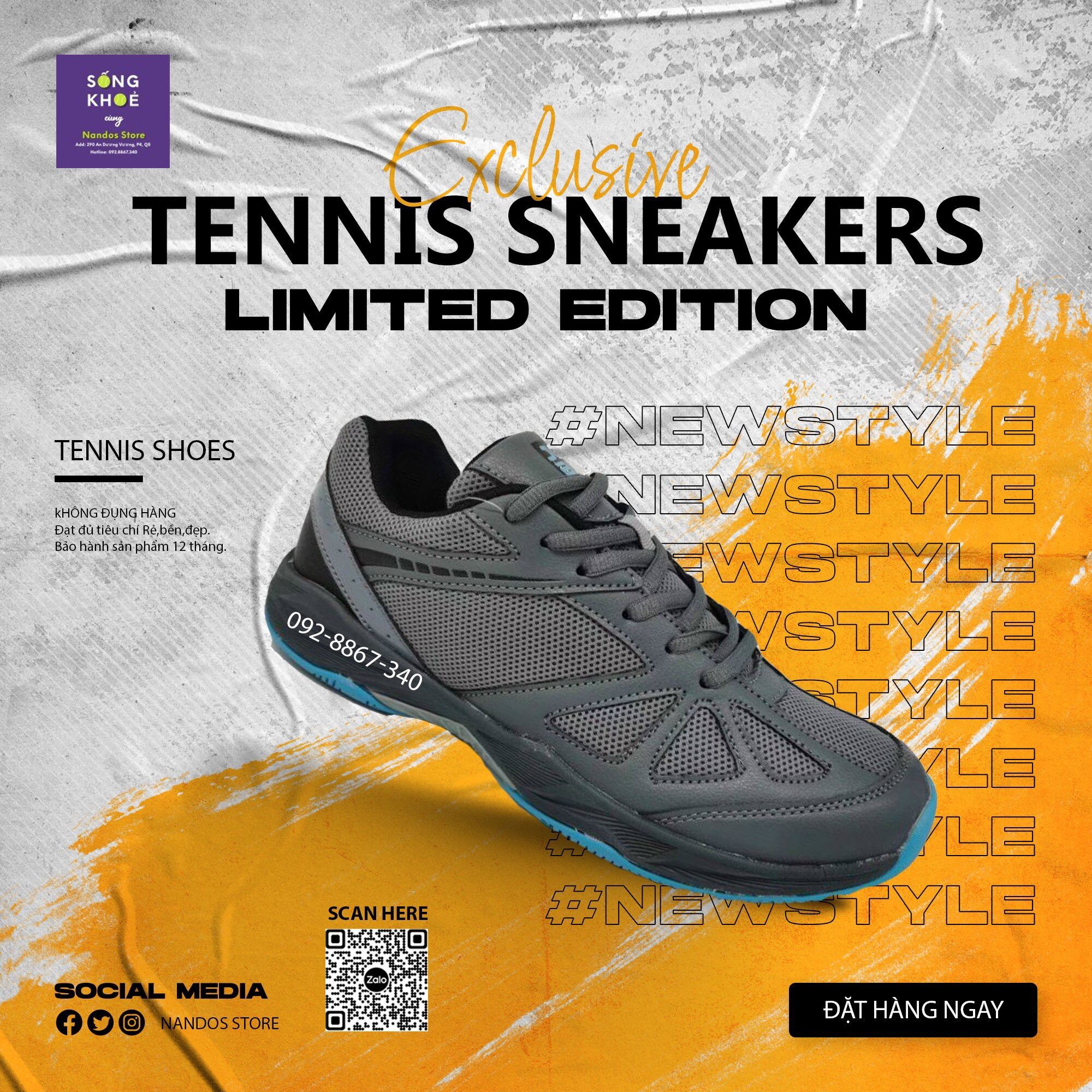 Giày tennis giá rẻ jo.garbola mới 2022