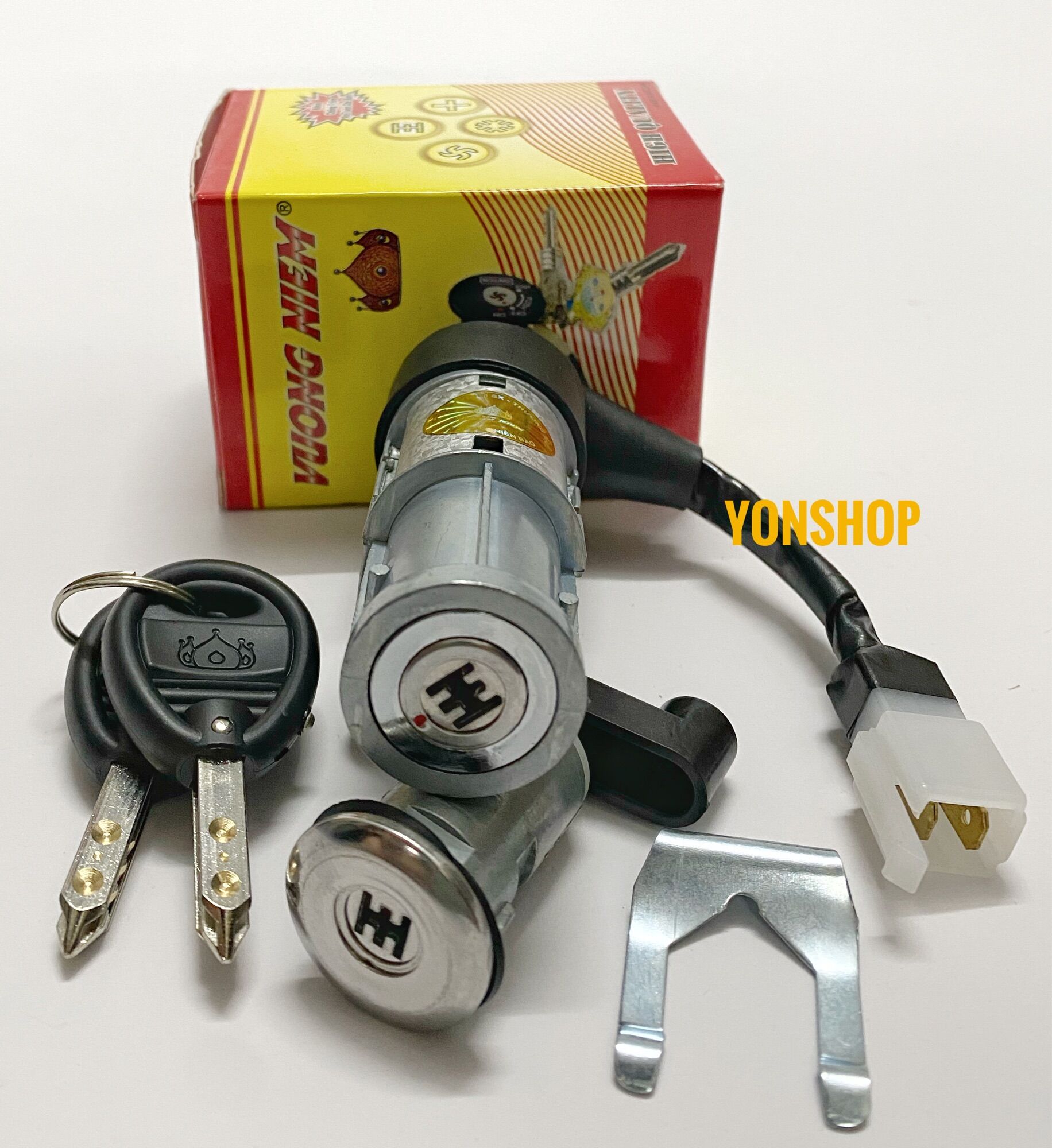 Bộ ổ khoá xe dream 110 mới 6 cạnh chống trộm cao cấp chính hãng vương niệm