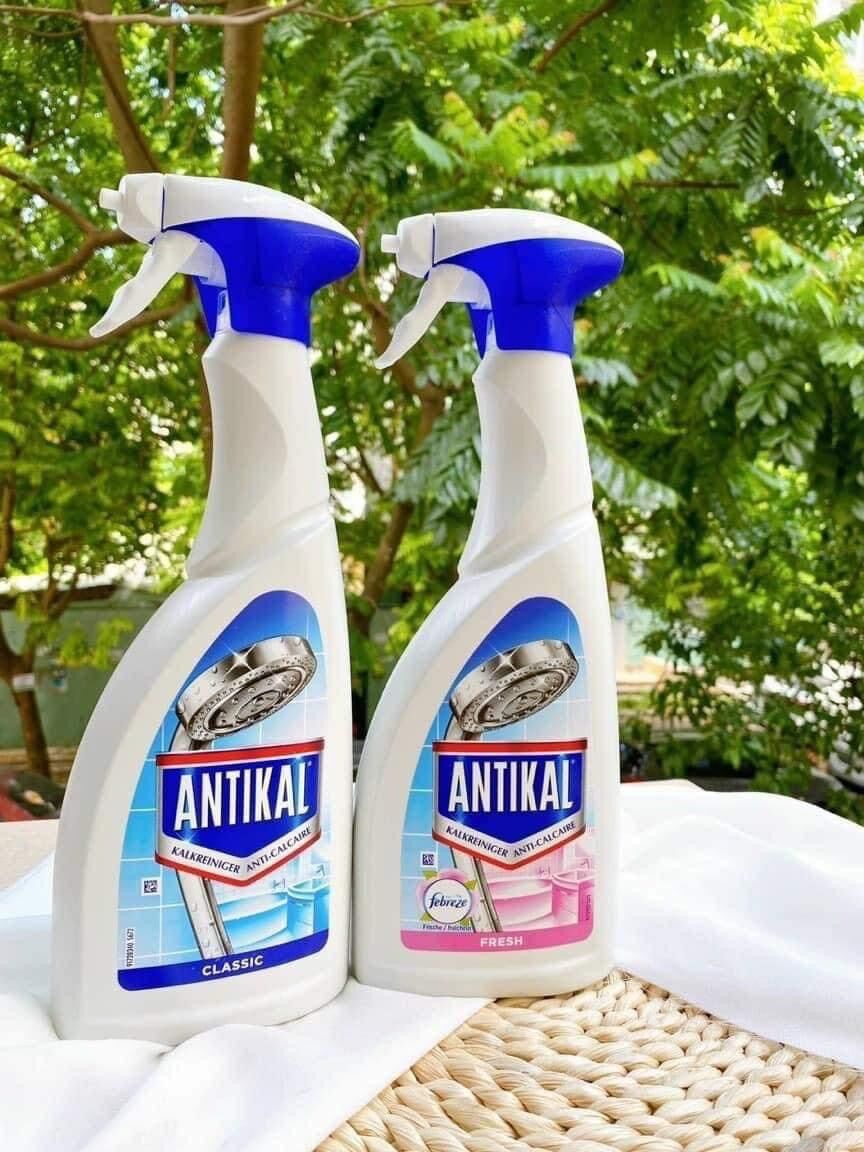 Chai xịt tẩy cặn canxi, vôi hoá trên bề mặt Inox Antikal 700ml
