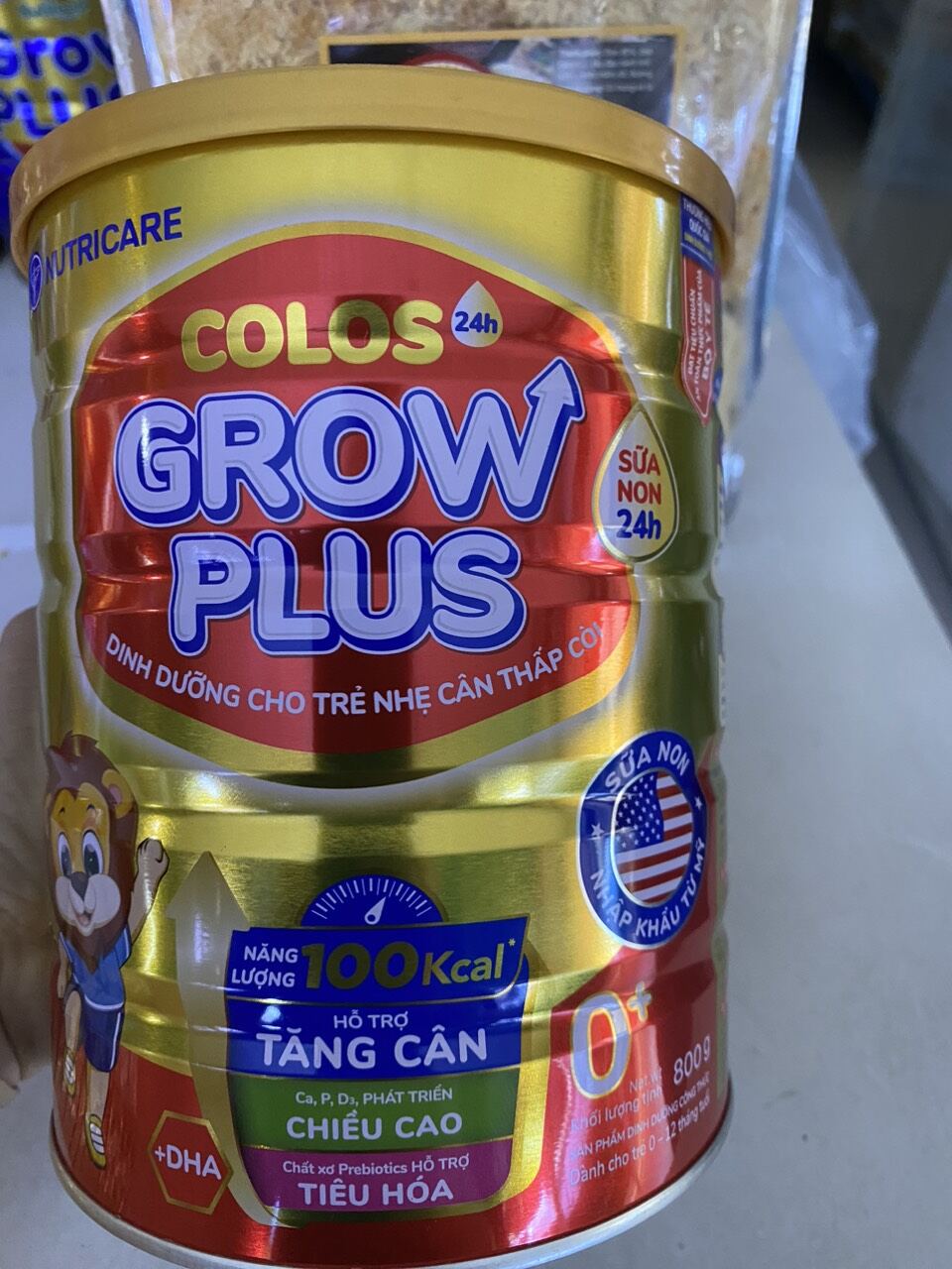 Colos. Grow Plus Sữa non 24h   0+ loại 850g ( Date mới hàng đẹp)
