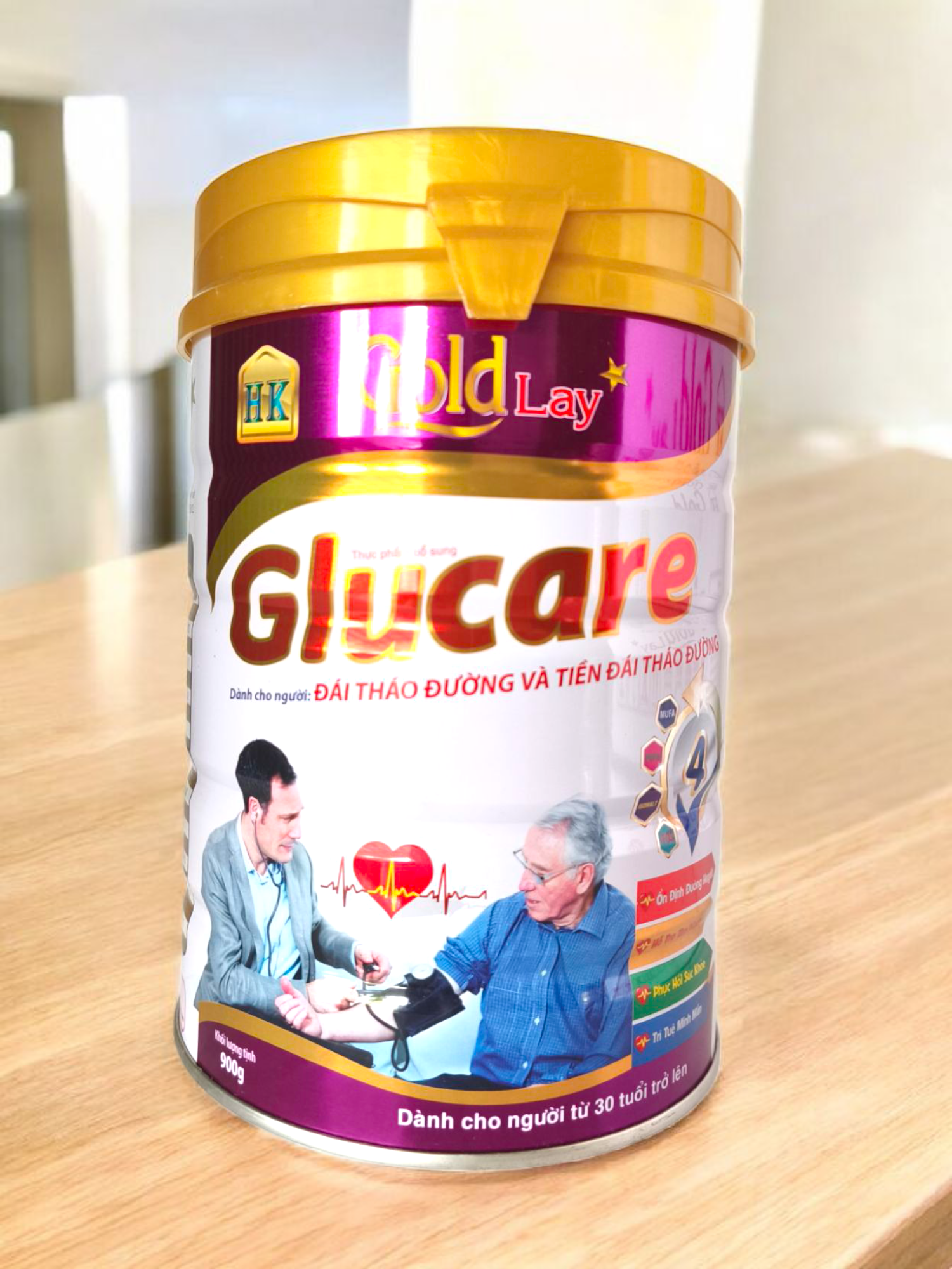 Sữa tiểu đường goldlay glucare 900g dinh dưỡng cho người tiểu đường, tiền tiểu đường