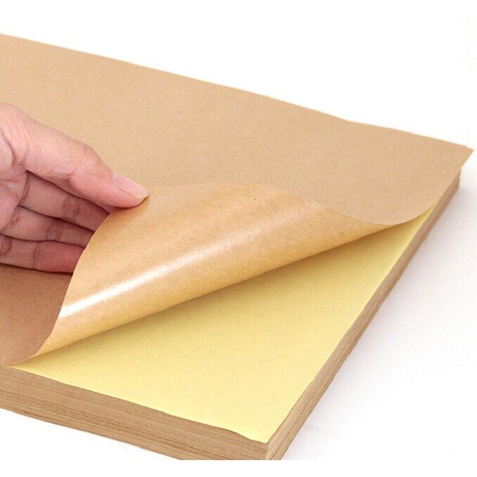 Combo 10 giấy decal trắng kraft a4 in nhãn dán