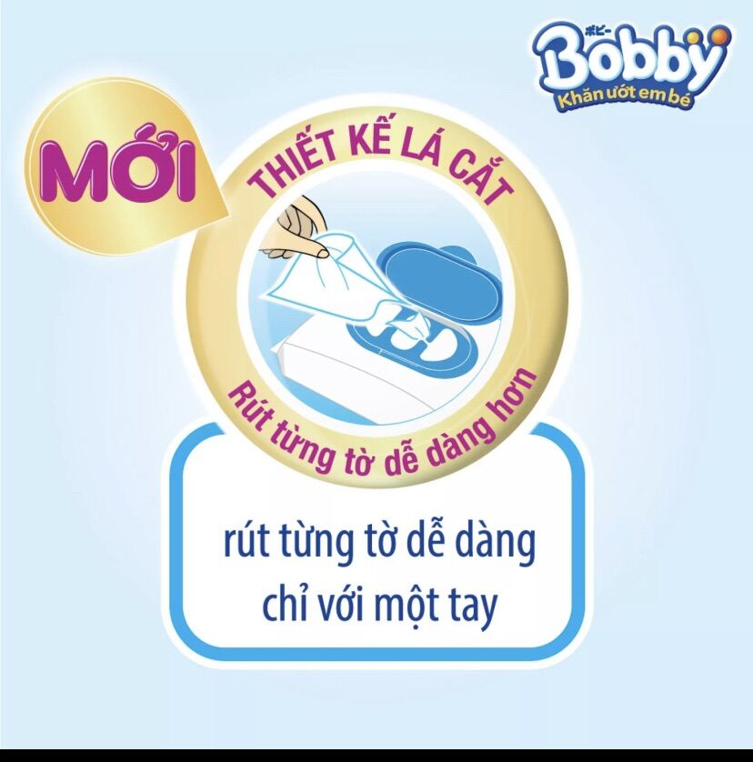 Bộ 4 khăn ướt Bobby 100 tờ