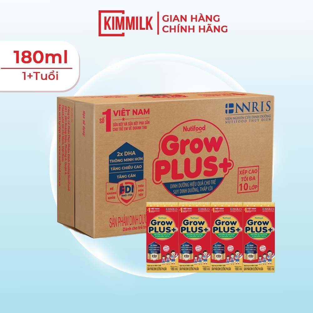 Sữa Bột Pha Sẵn Grow Plus+ đỏ 180ml FREESHIP