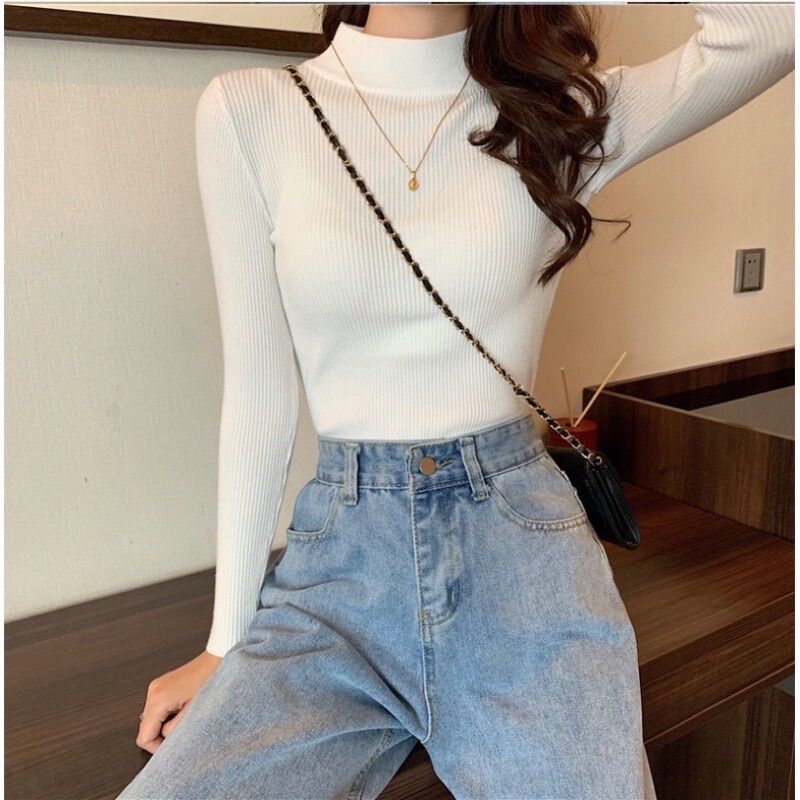 ÁO LEN TĂM NỮ CỔ 3P SIÊU HOT