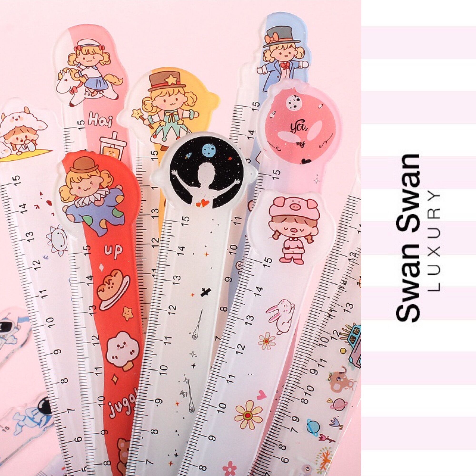 Thước kẻ đầu thú 15cm cute