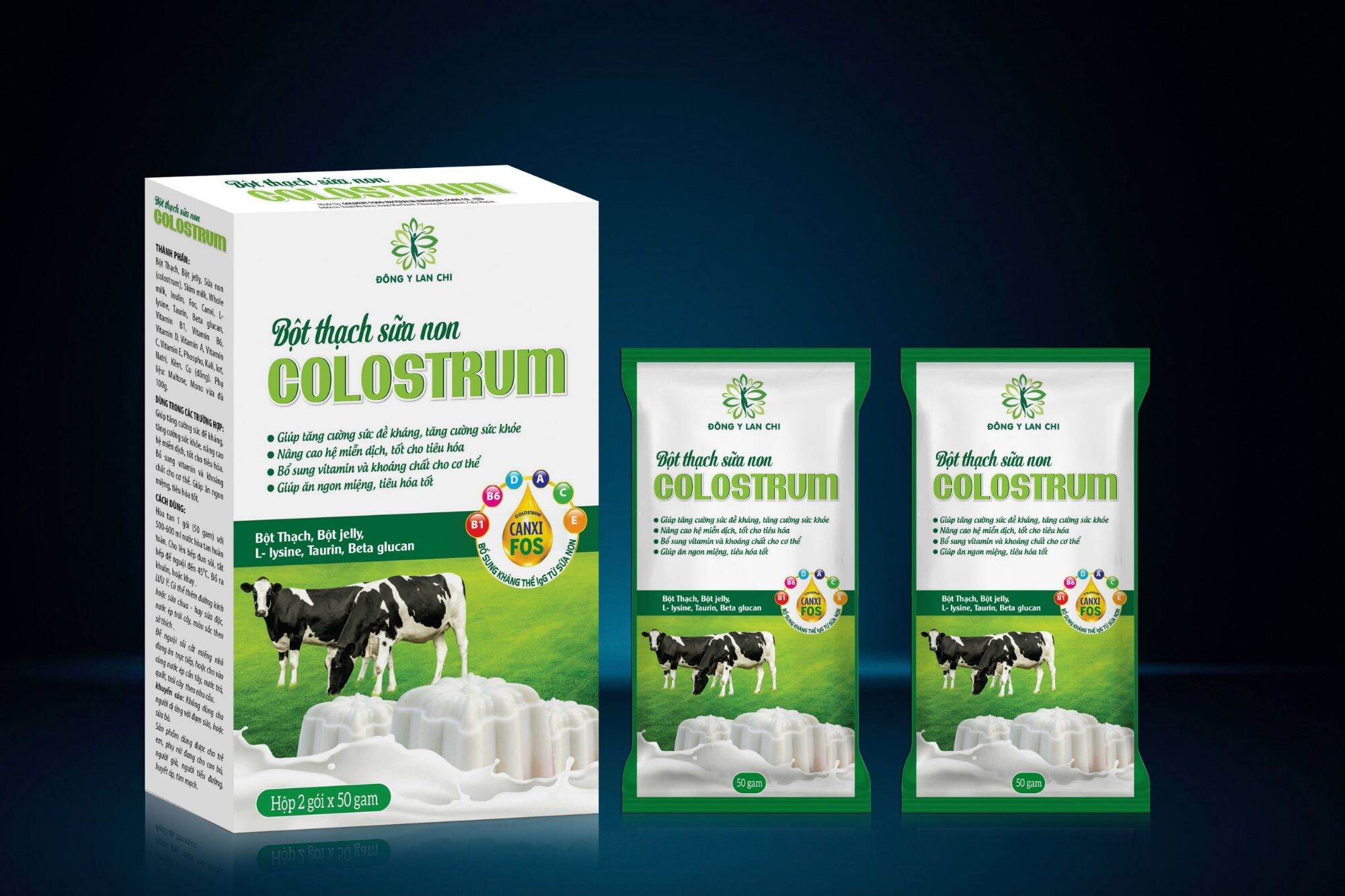Bột thạch sữa non Lan Chi ( 1hộp 100g 2 gói) ( Bột rau cáu) : tôtt hệ tiê u hó a