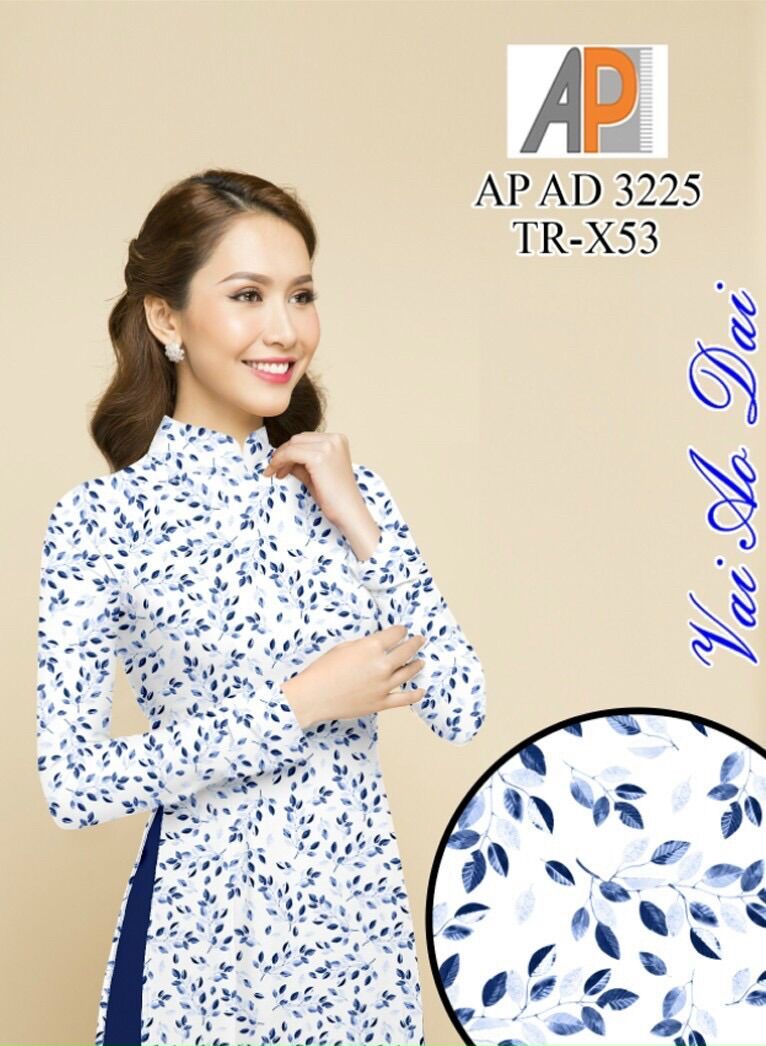 Set vải may áo dài hoa đều