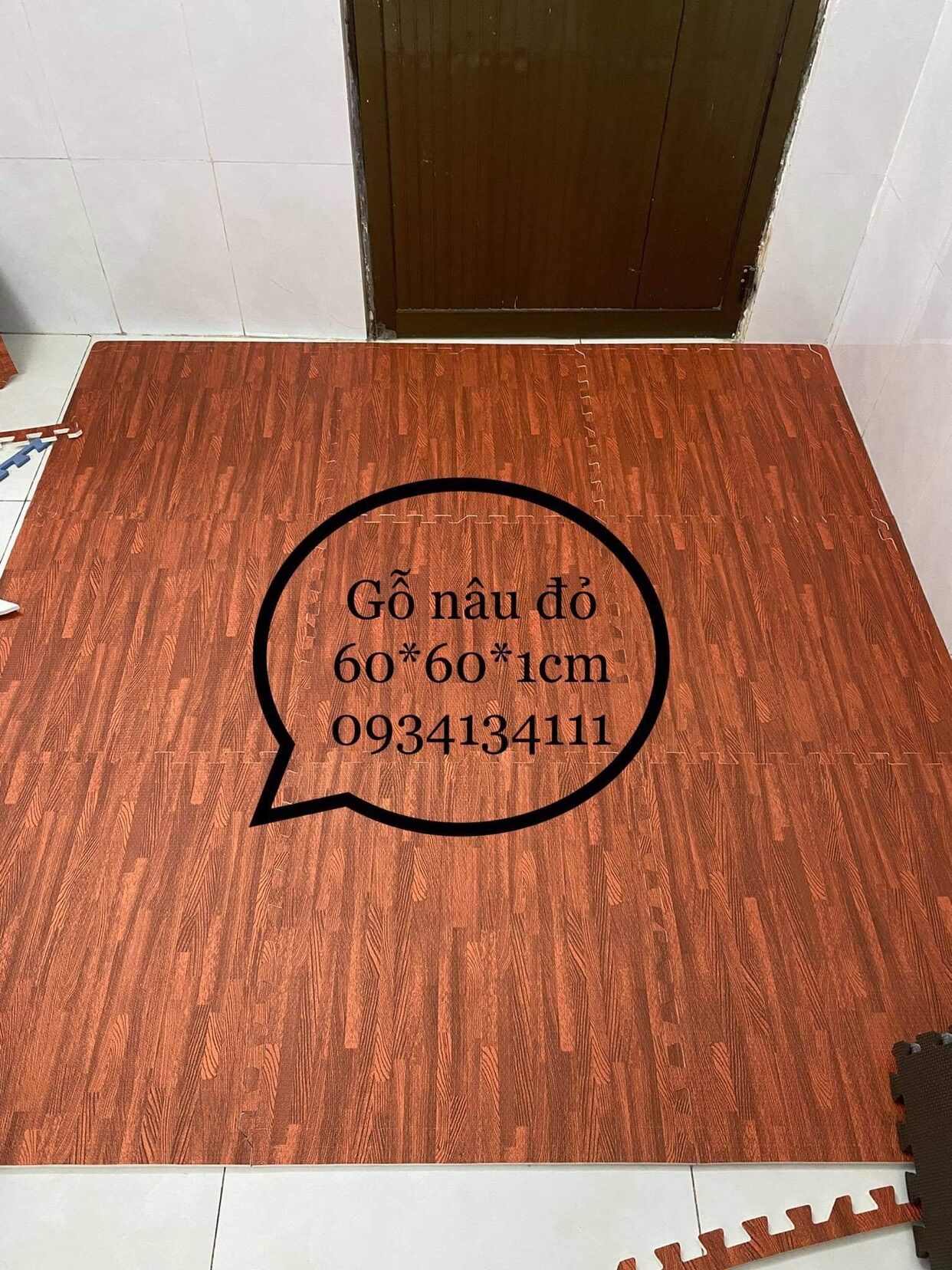 Thảm xốp lót sàn vân gỗ 60×60×1cm