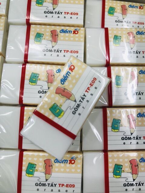 Combo 5 cục gôm tẩy mềm dẻo Thiên Long chính hãng TP-E09