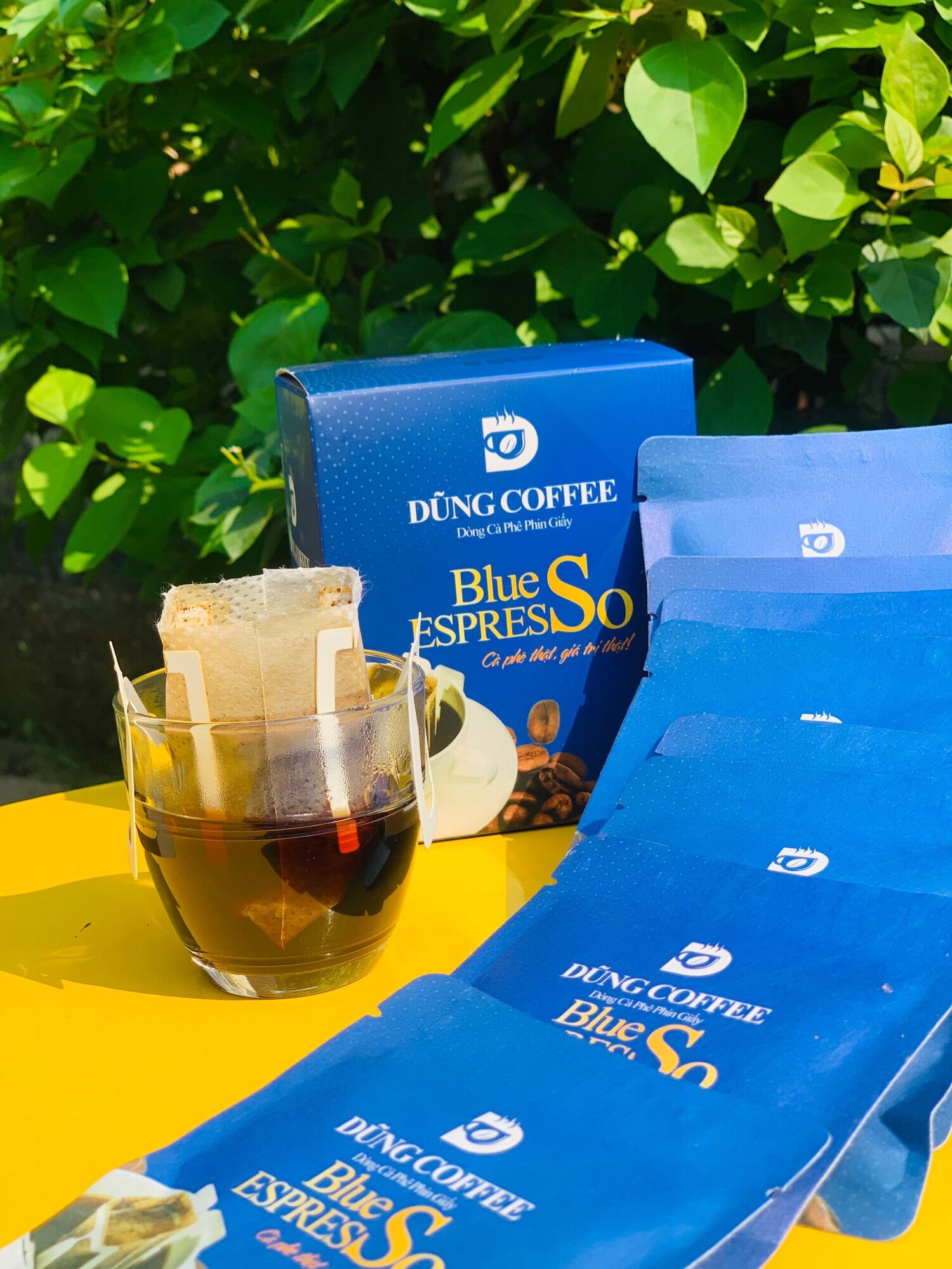 Cà phê phin giấy blue espresso . dũng coffee - cà phê thật, giá trị thật!