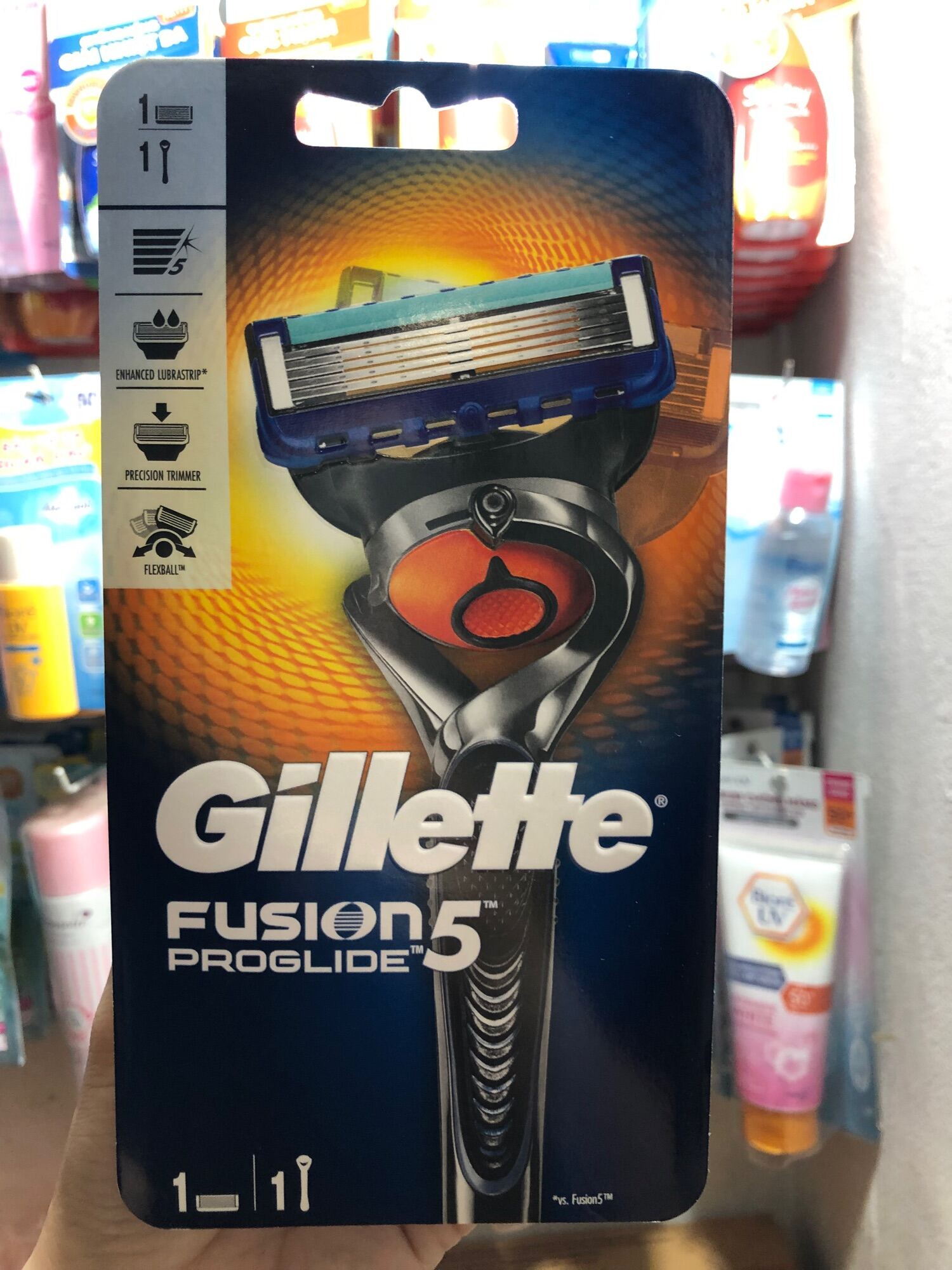 Dao cạo râu cao cấp 5 lưỡi Gillette Fusion Proglide Cán Dao + Lưỡi Dao +