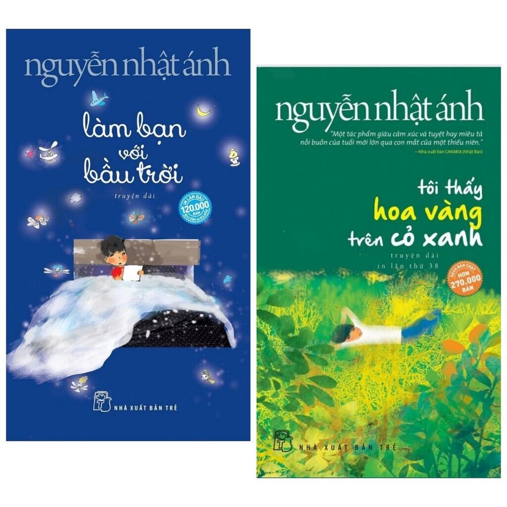 Sách - Combo Nguyễn Nhật Ánh Làm Bạn Với Bầu Trời + Tôi Thấy Hoa Vàng Trên Cỏ Xanh thumbnail