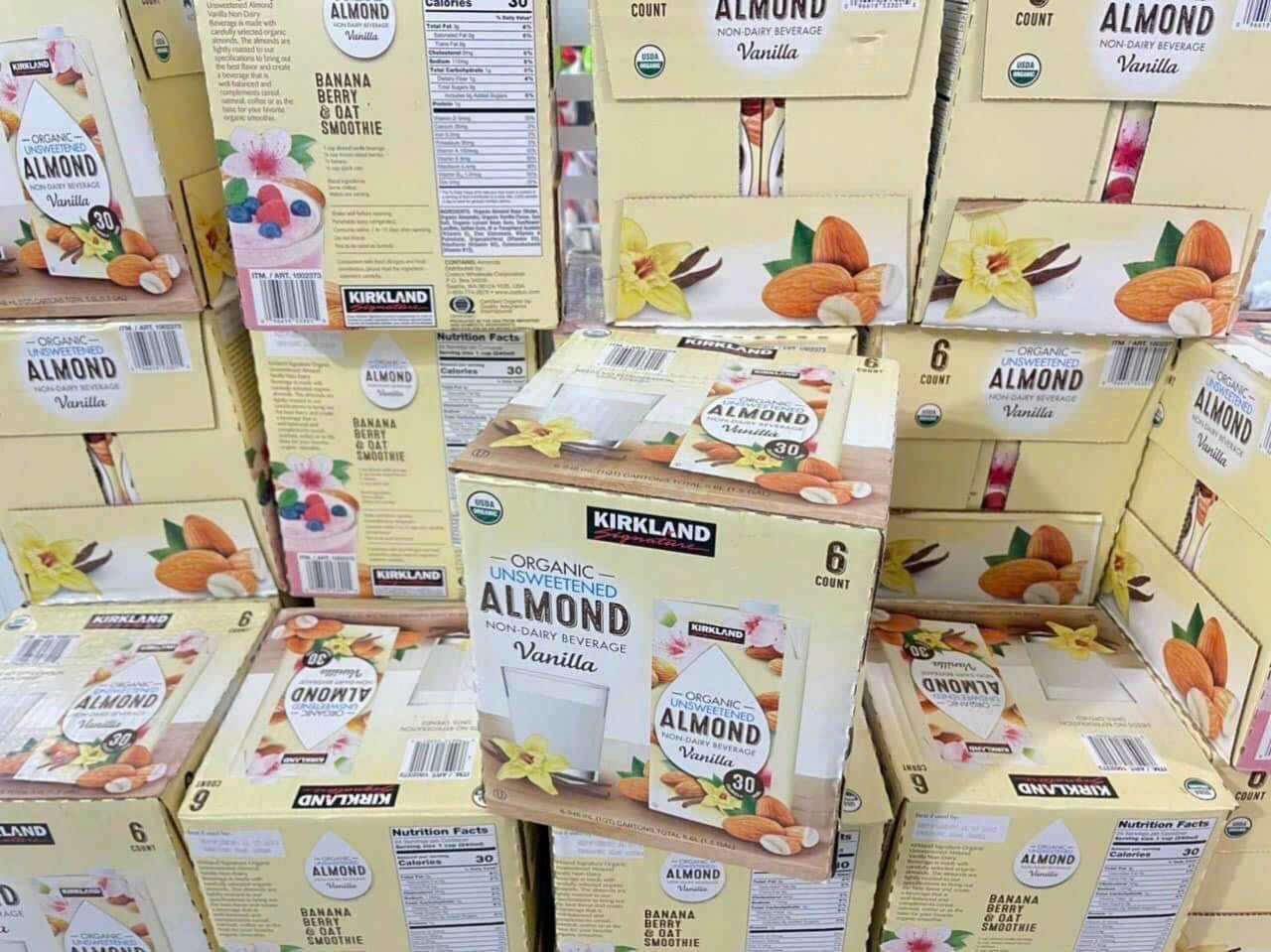 6 Hộp Sữa Hạnh Nhân Kirkland Signature Organic Unsweetened Almond Vanilla
