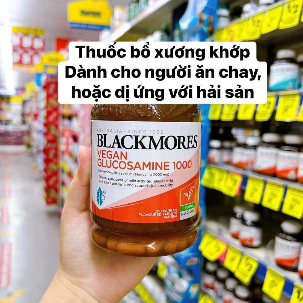 Blackmores Vegan Glucosamine 1000mg Joint Health 200 Tablets