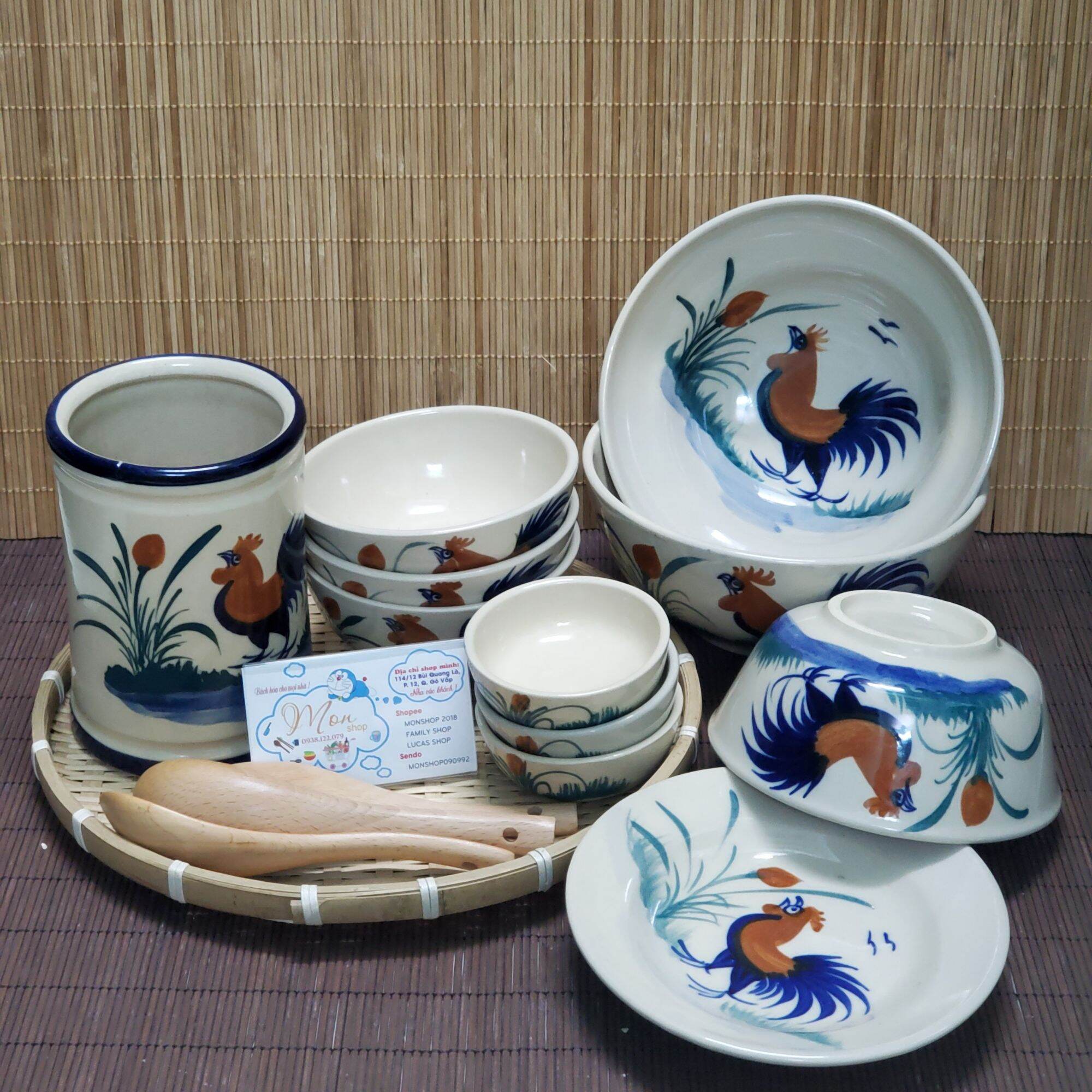 [FreeshipMAX]SET MÂM CƠM ĐẤT NUNG THỦ CÔNG CON GÀ CAO CẤP