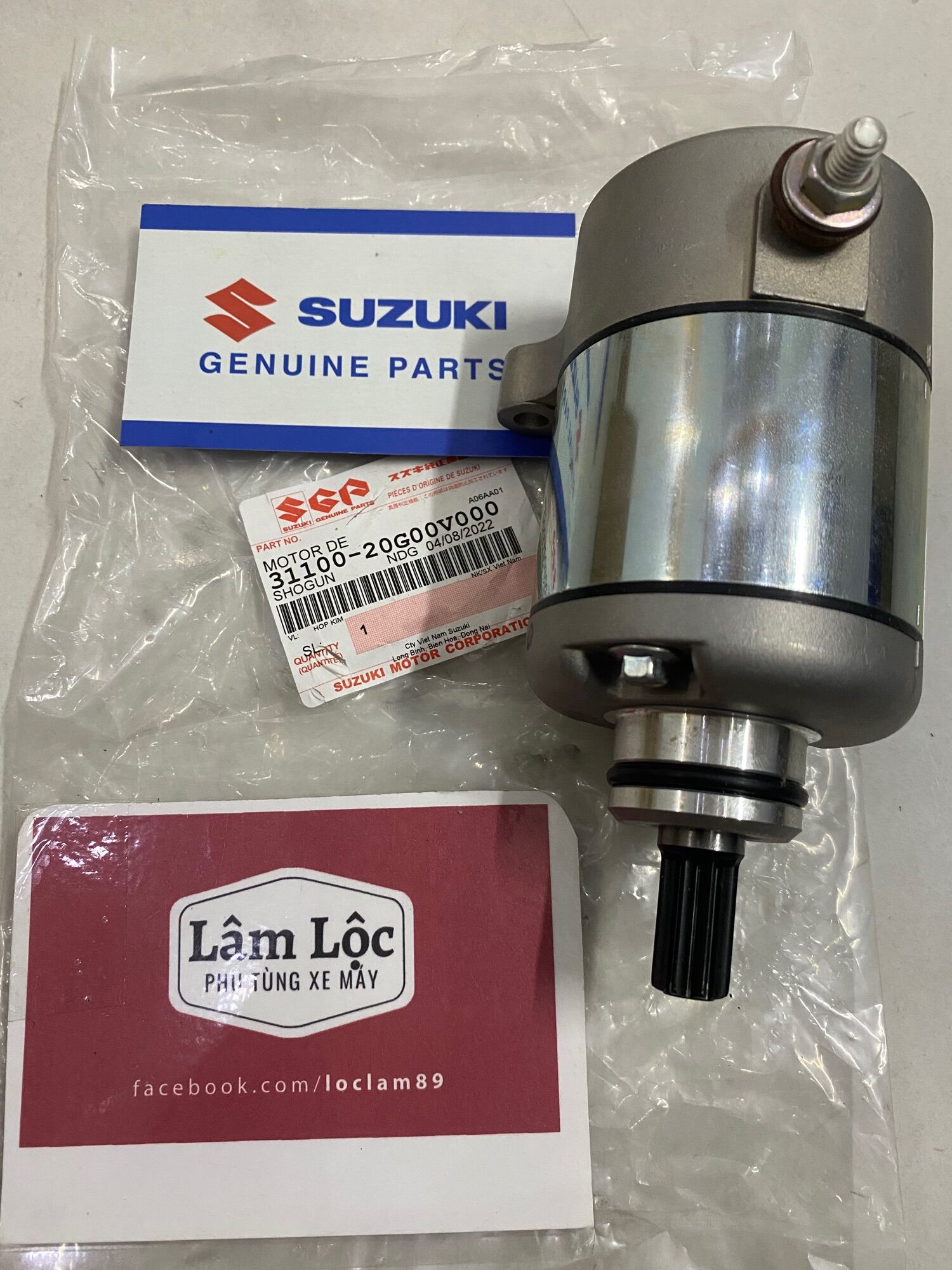 Mô tơ đề cục đề khởi động axelo xbike shogun suzuki chính hãng