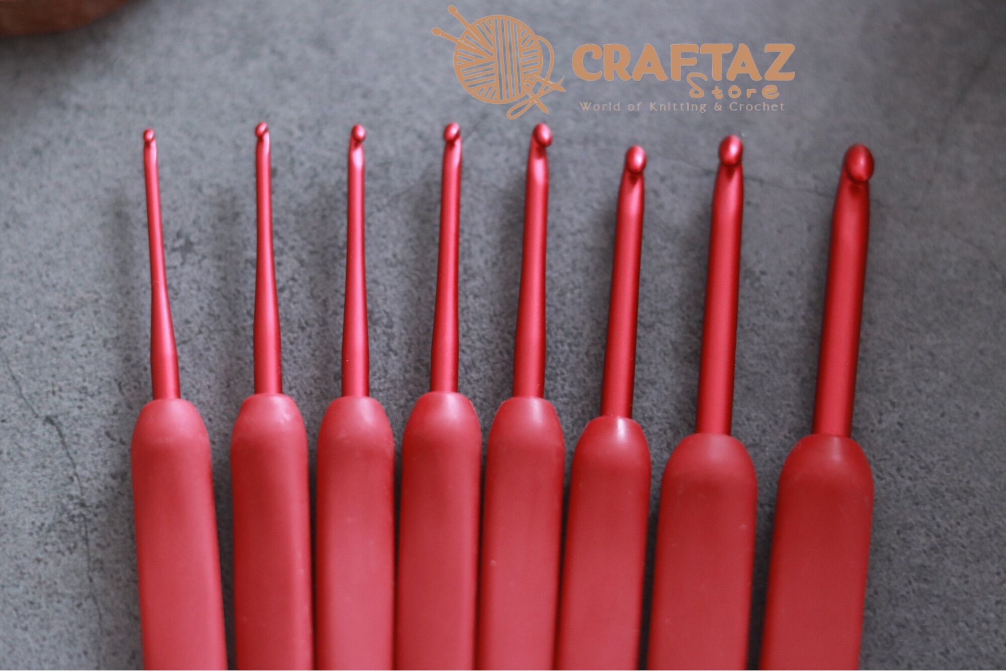 Etimo red crochet hook (kim móc lẻ Tulip đỏ)