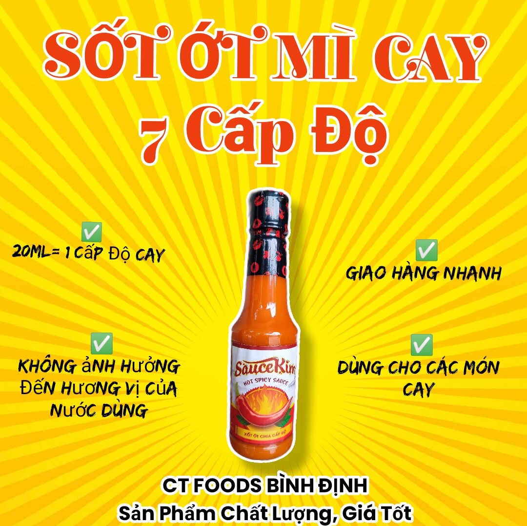 Sốt ớt chia cấp độ mì cay hot spicy