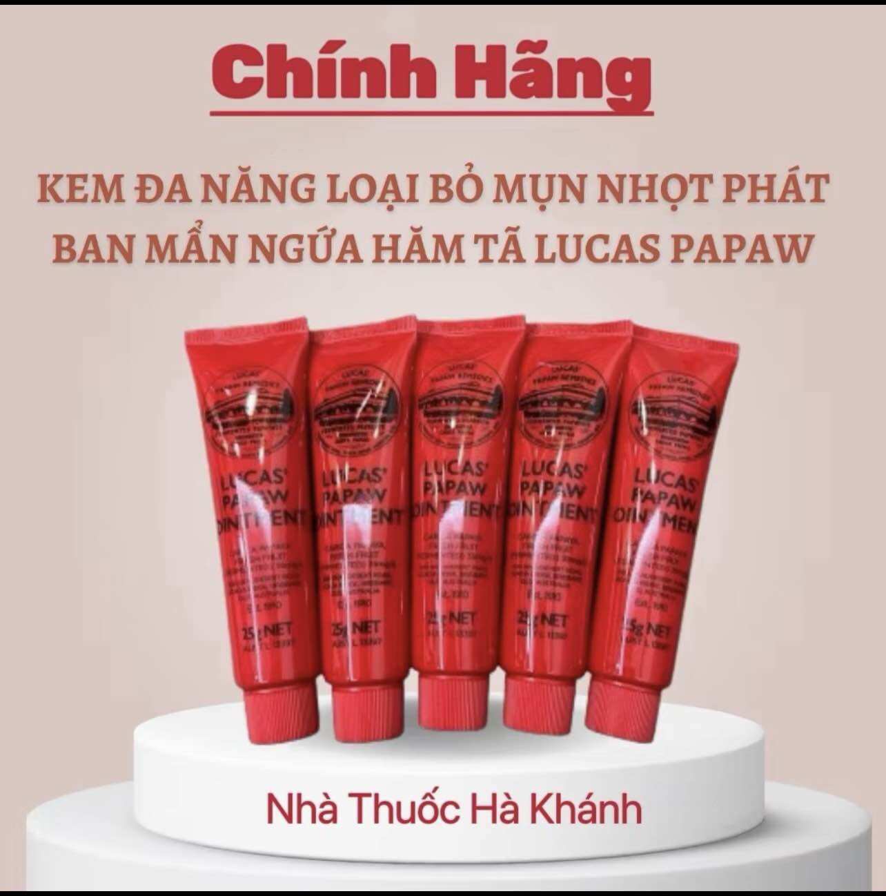 ✅{Chính Hãng Úc) Lucas' Papaw Ointment - Kem Đu Đủ Đa Năng giúp dưỡng ẩm, giảm khô nẻ da, hăm tã, phỏng da, dị ứng, phát ban, mẩn ngứa,...(dùng được cho cả trẻ sơ sinh - tuýp 25gam)