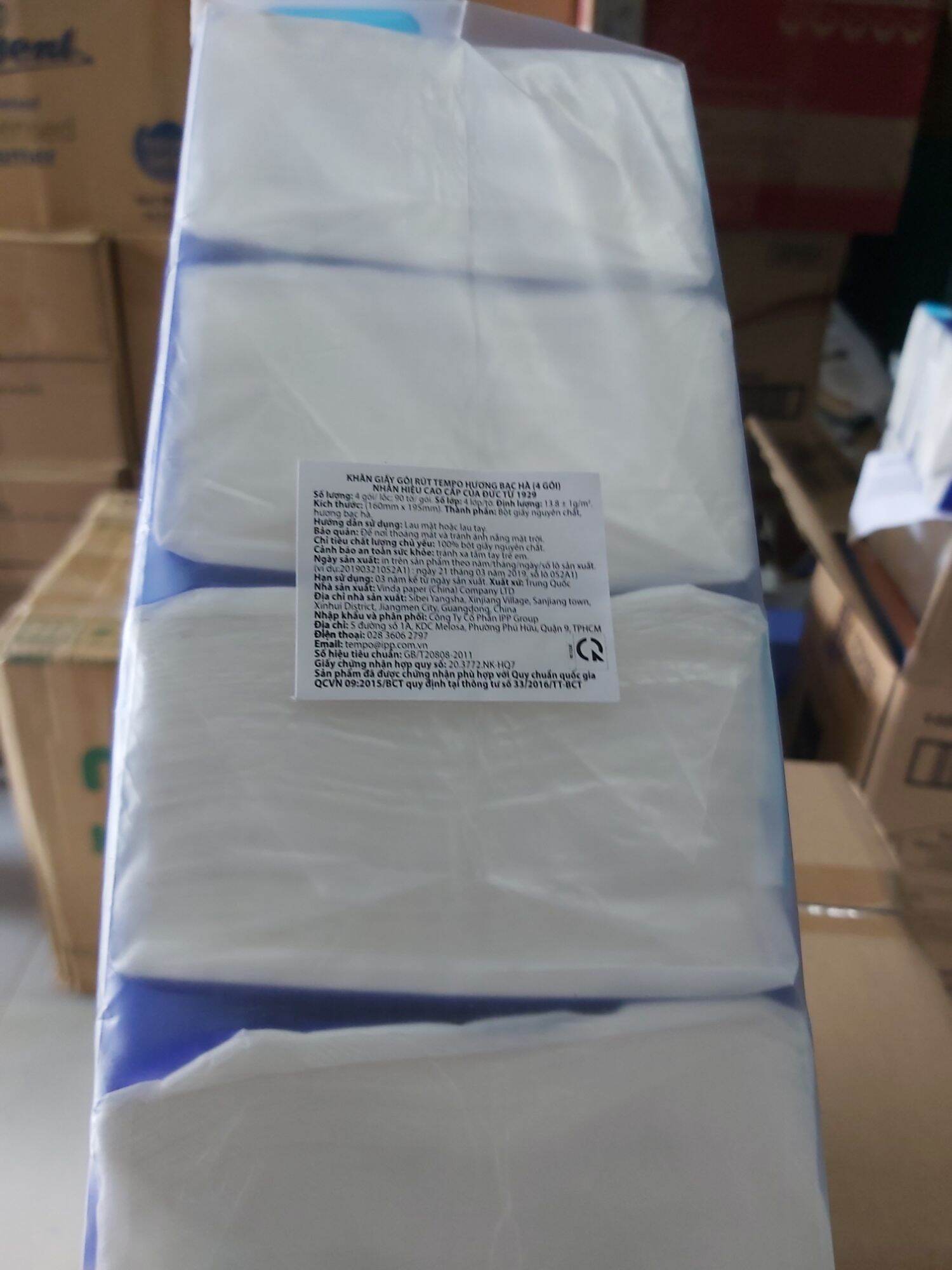 [HCM]( Lốc 4 gói) Khăn giấy Tempo gói rút hương BẠC HÀ