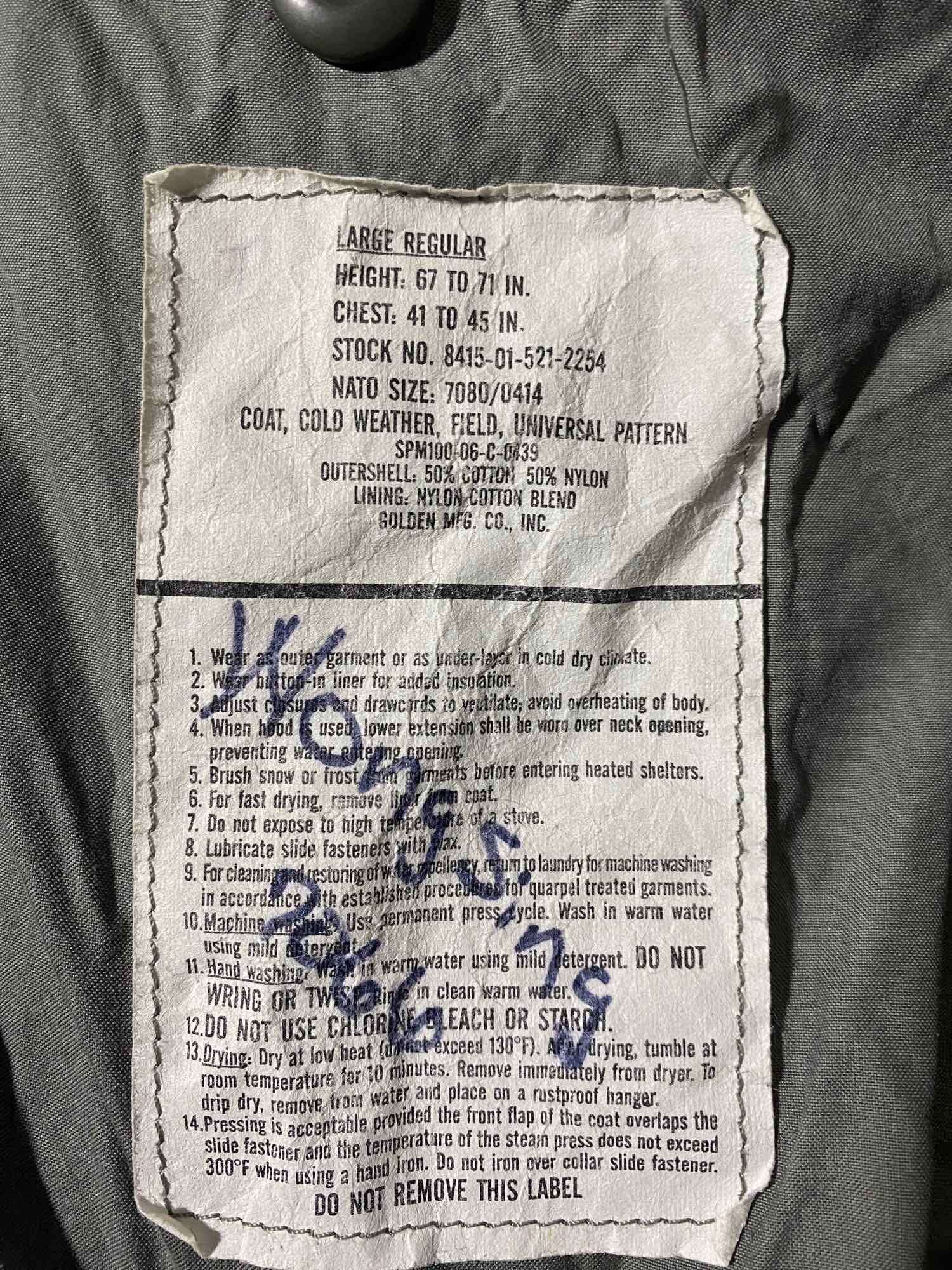 ÁO KHOÁC - M65 JACKET - FIELD JACKET - SIZE 82-90KG