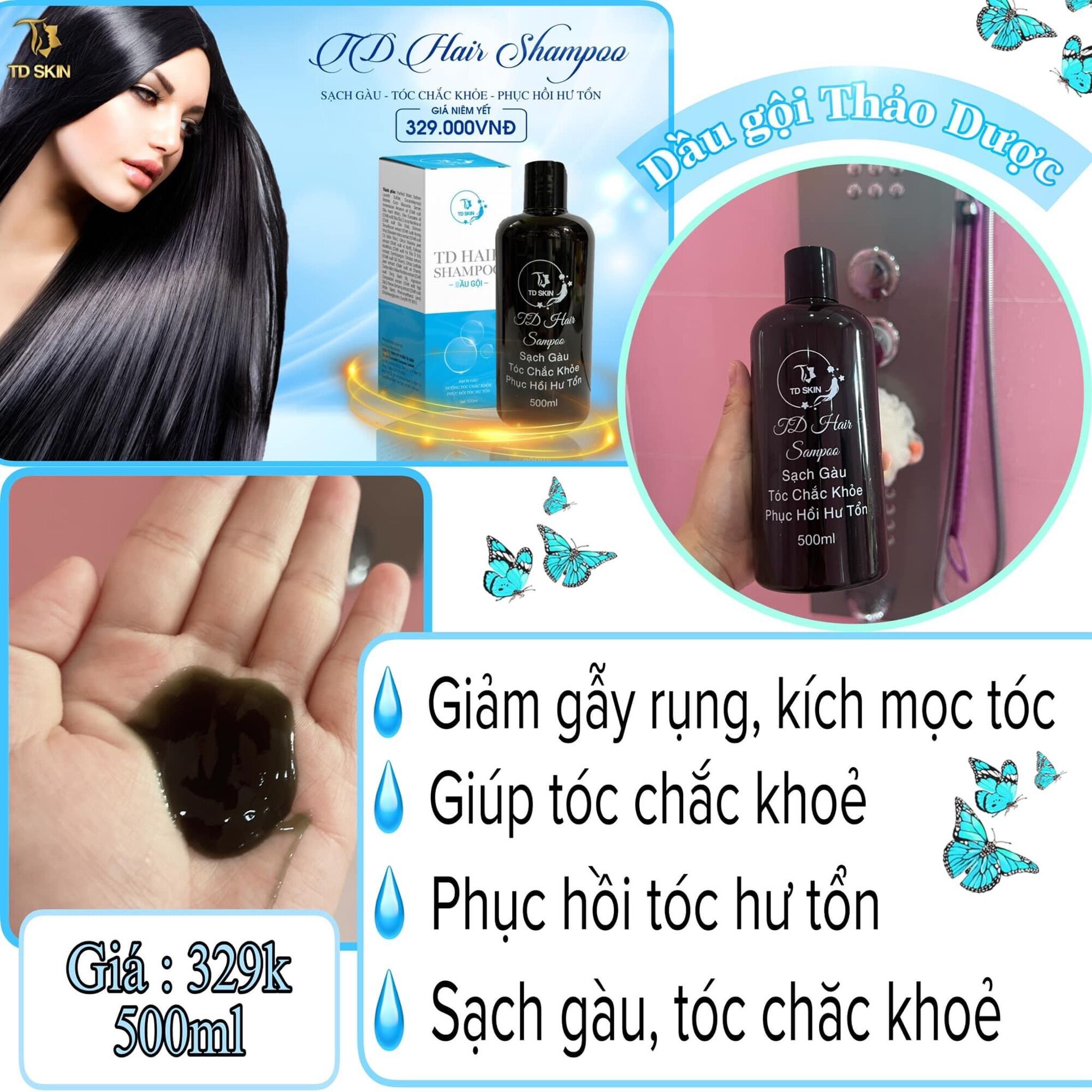 Dầu Gội Thảo Dược Kích Mọc Tóc