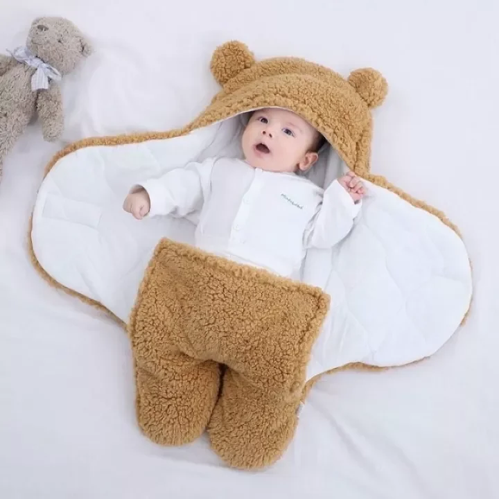 Ủ lông cừu siêu mềm ấm cho trẻ sơ sinh