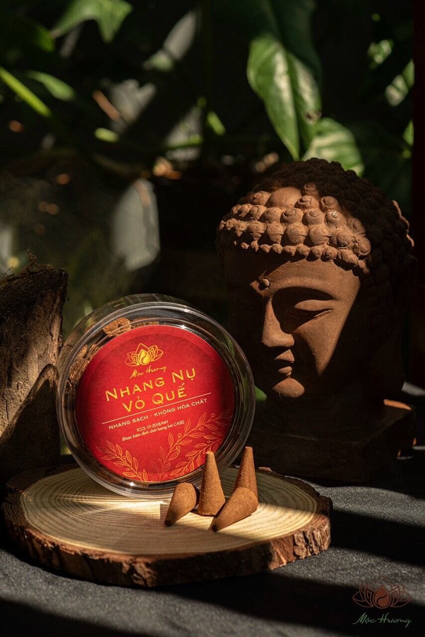 Nhang nụ vỏ quế 65 viên - thư giãn - mộc hương - nhang sạch từ lá cây