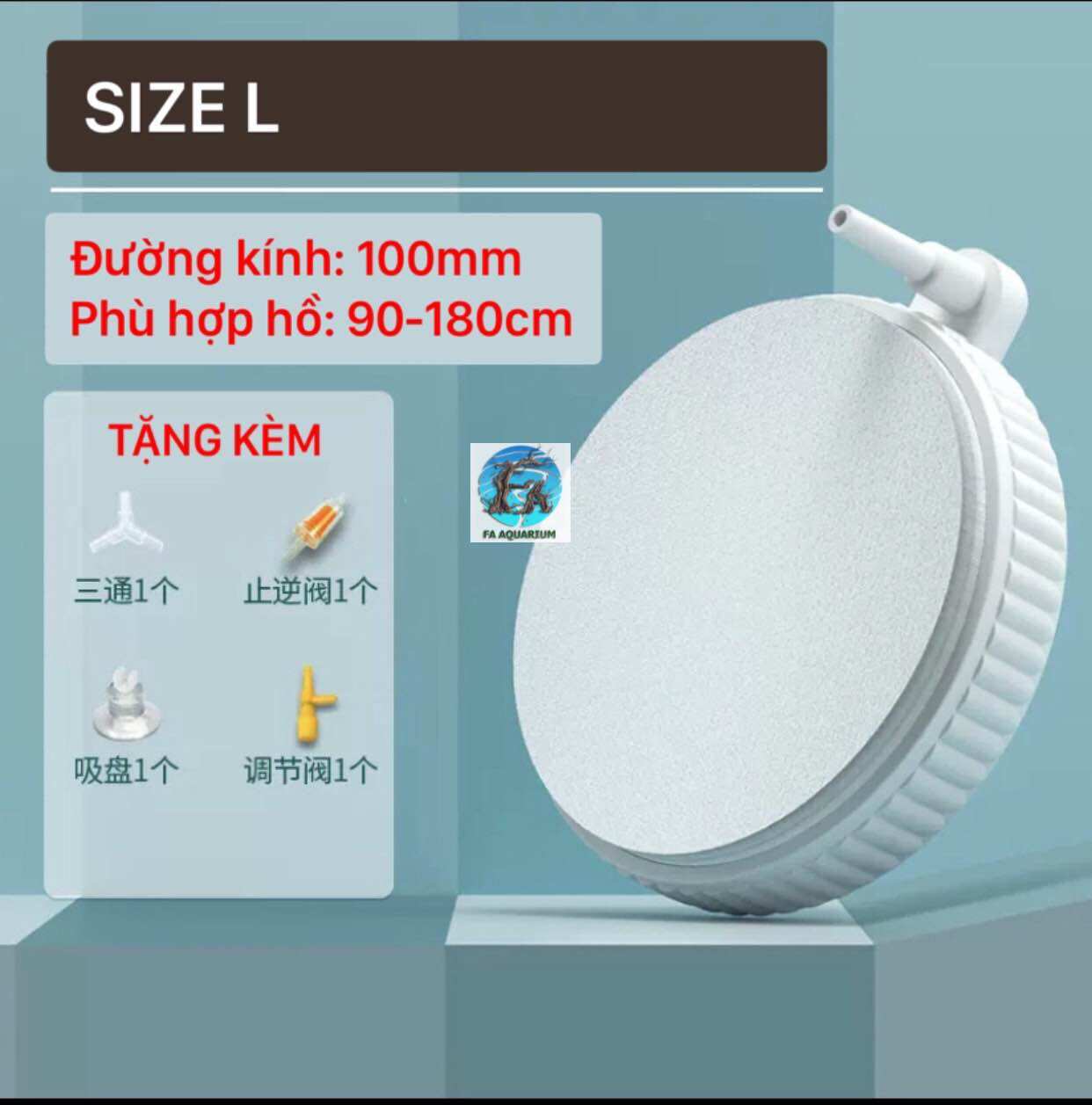 Dĩa sủi oxy siêu mịn Yee cho bể cá, thuỷ sinh