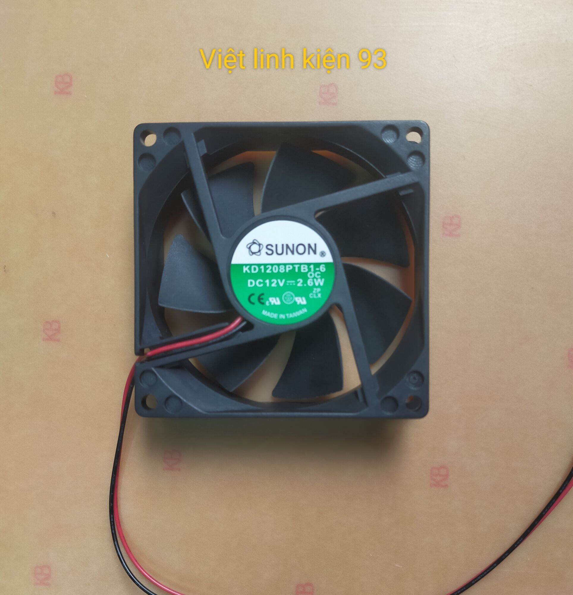 Quạt tản nhiệt 12v - 2.6w kích thước 8×8×2.5cm