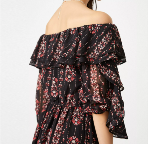 [Size M] Vero Moda Đầm maxi trễ vai eo bo chun newtag