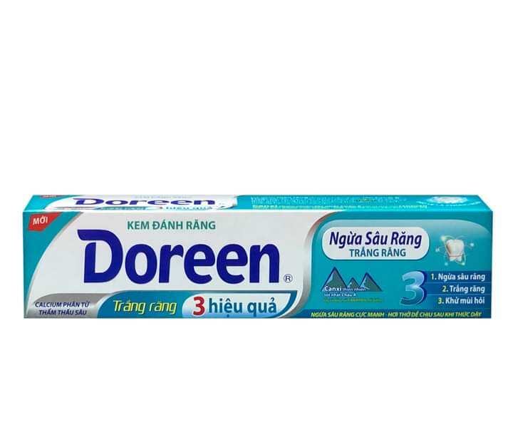 Kem đánh răng Doreen 3 hiệu quả tuýp 180g