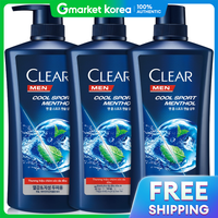 Clear | Dầu gội mát lạnh Menthol Sports 650ml (3 chai) dành cho da đầu nhạy cảm với nhiệt