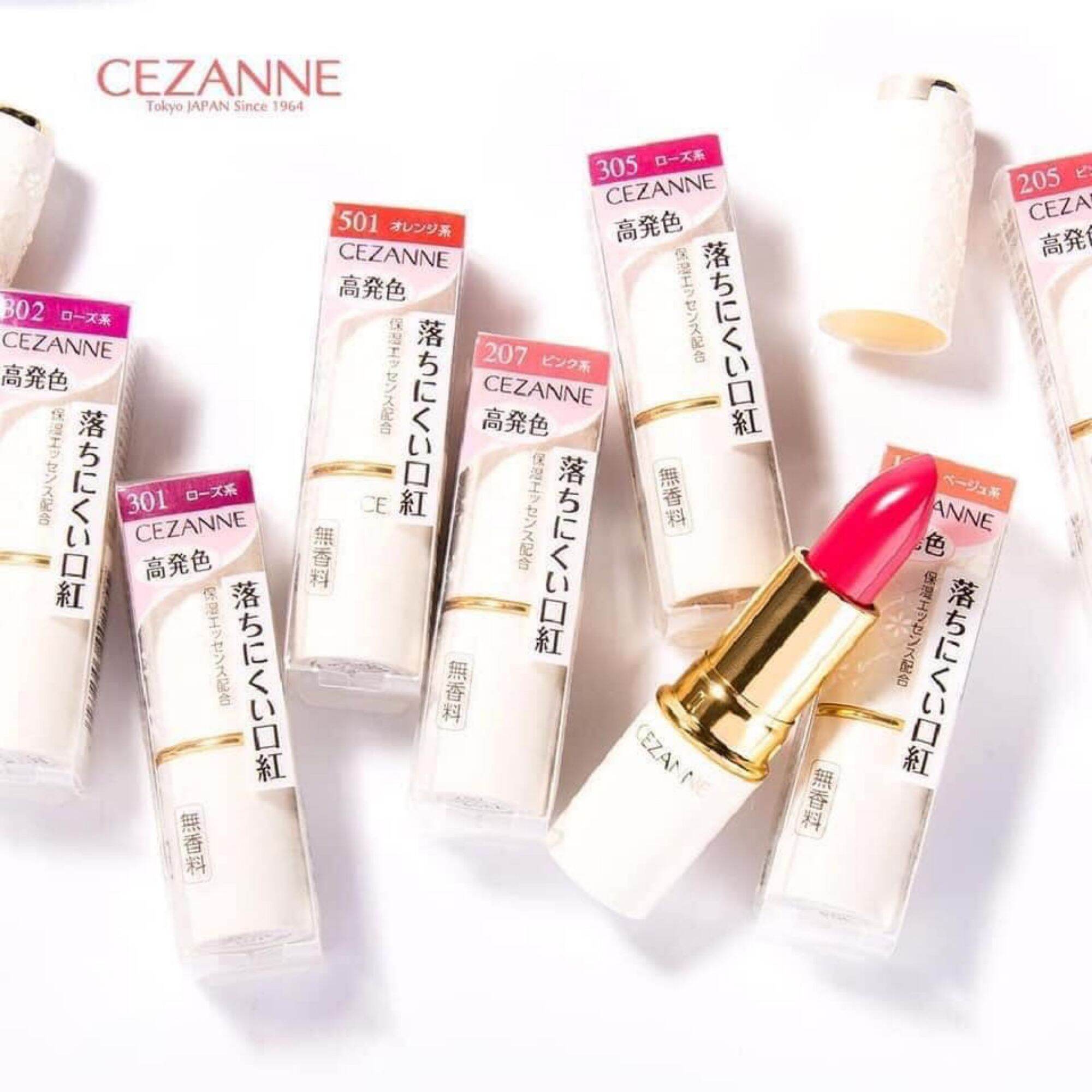 Son màu lì CEZANNE Lasting Lip Color N Nhật Bản 102 105 206 402 406 407 501 504