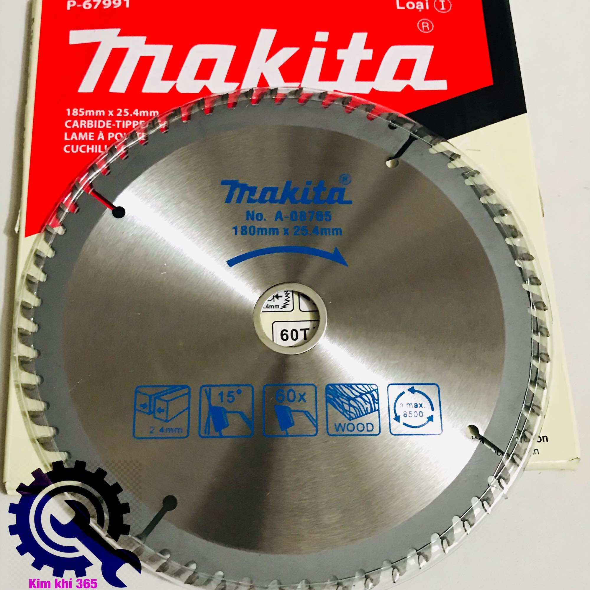 Lưỡi cưa, cắt gỗ Makita 180mm( 40 răng và 60 răng)