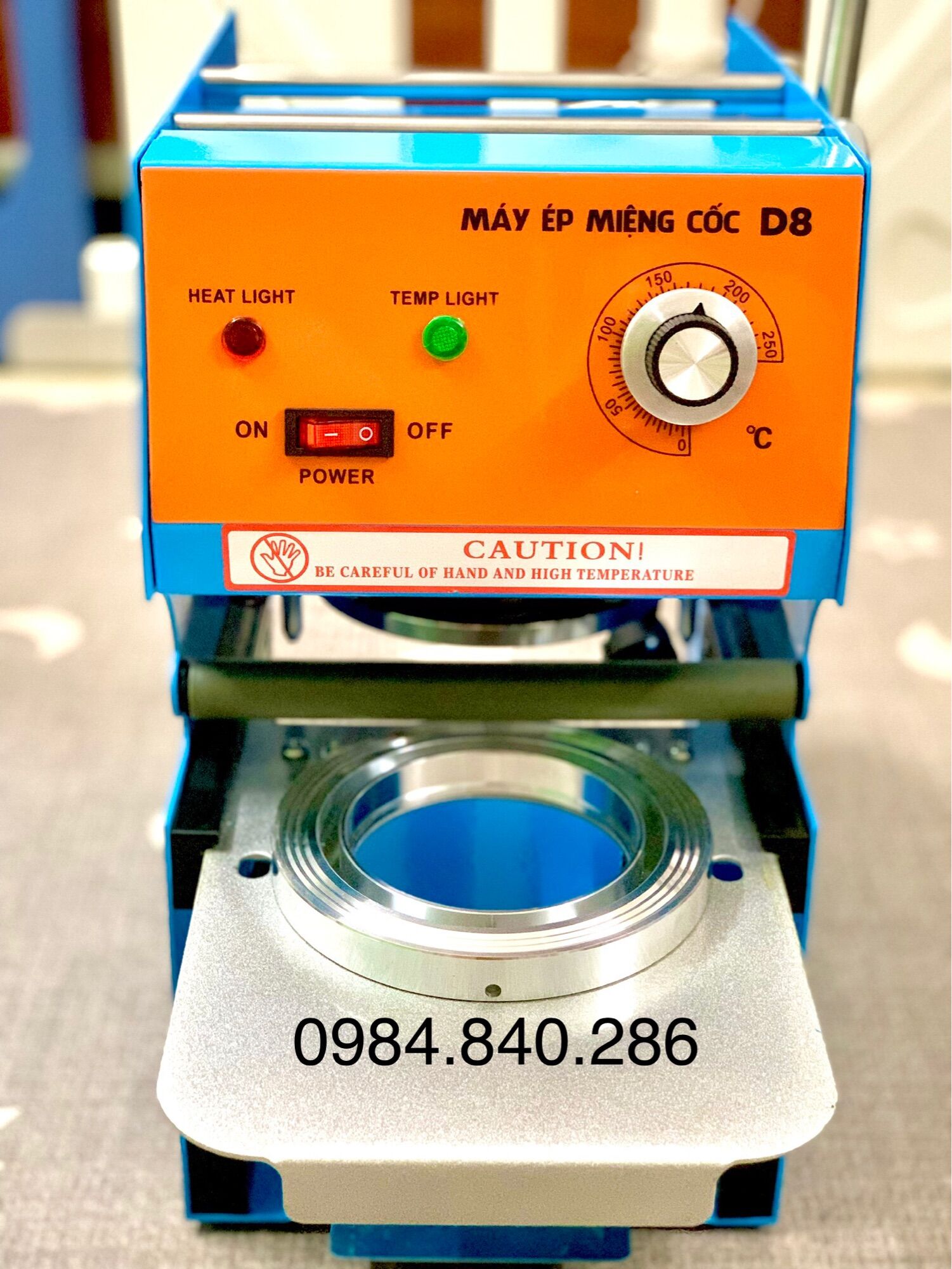 MÁY ÉP MIỆNG LY, DẬP NẮP CỐC NHỰA Yili D8