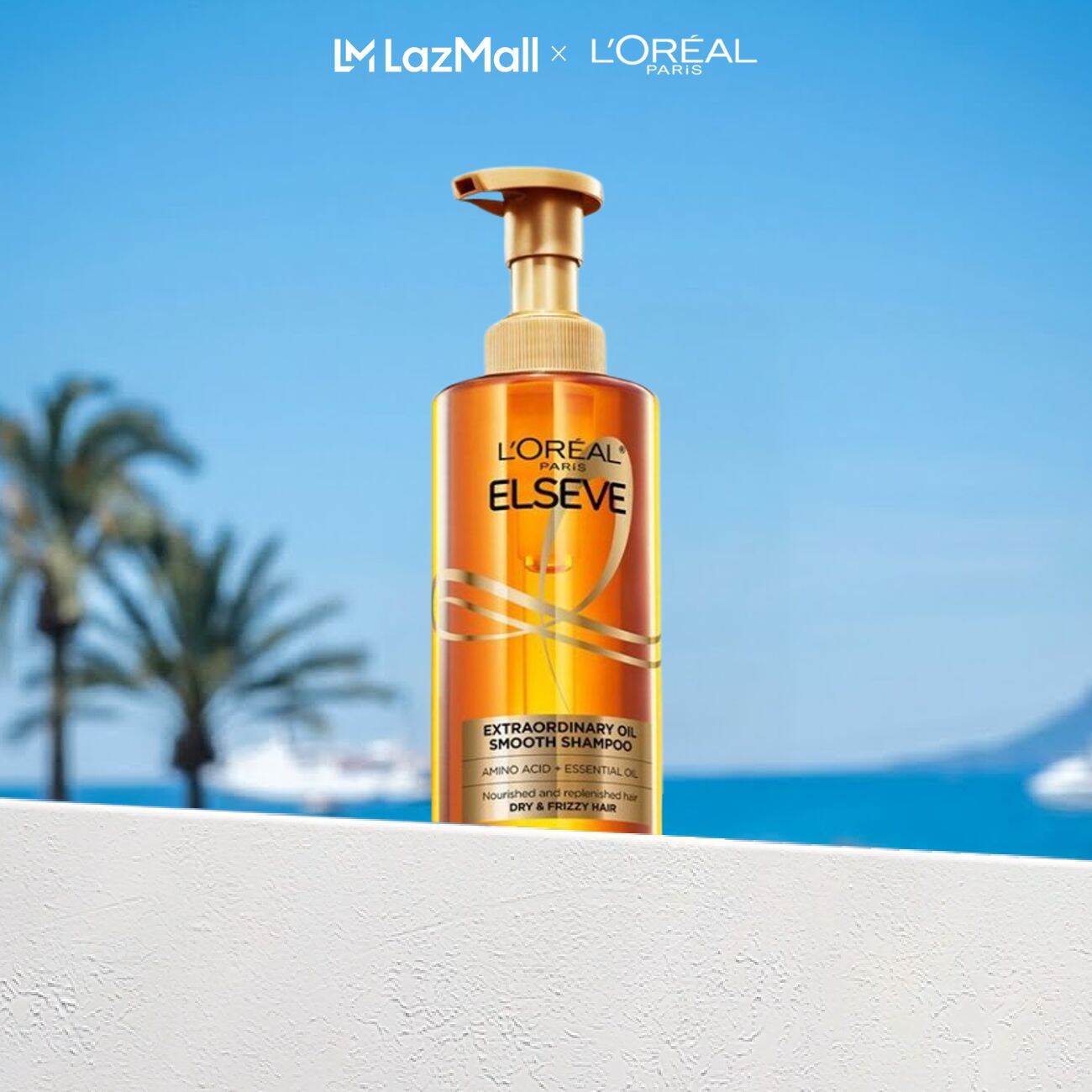 Dầu gội dưỡng tóc suôn mượt tóc cao cấp L'Oreal Paris Extraordinary Oil Sleek 440ml