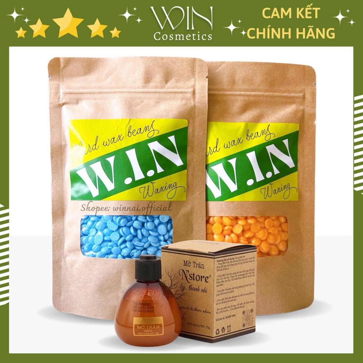 Combo triệt lông sáp wax nóng wax lông và mỡ trăn nguyên chất, triệt sạch mọi loại lông nách, tay, chân, bikini, râu nam