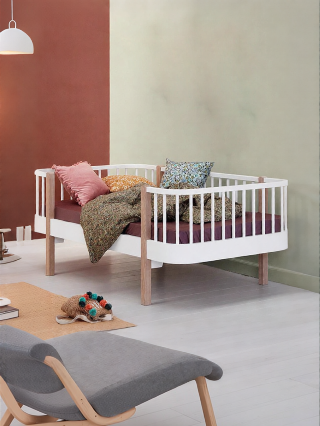 Regent Home | Giường Gỗ Trẻ Em Hiện Đại Bắc Âu có Lan Can