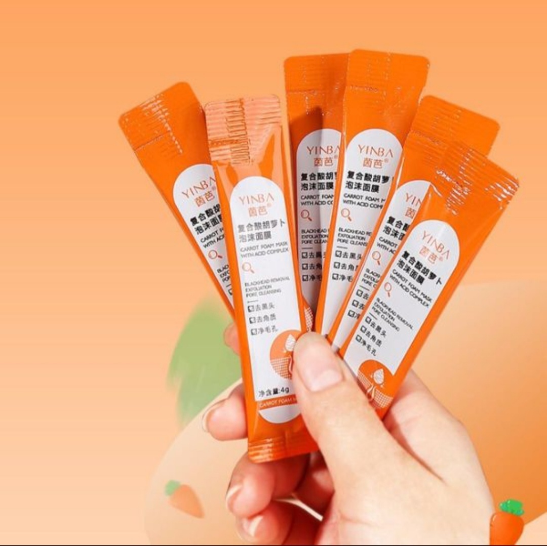 Mặt Nạ Sủi Bọt Thải Độc Cà Rốt (Hộp 12 Gói)