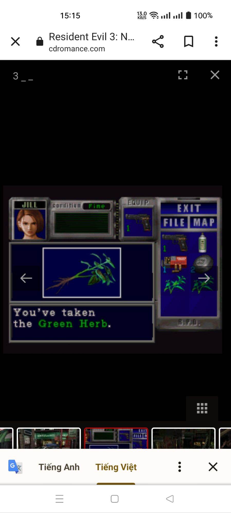 đĩa game ps1 resident evil 3