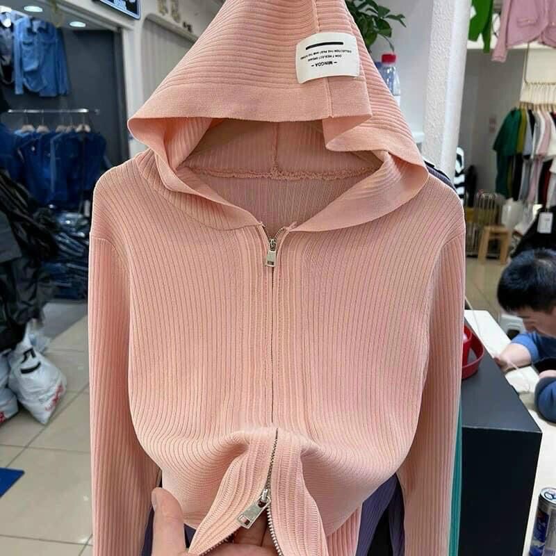 Áo khoác thun len form ngắn