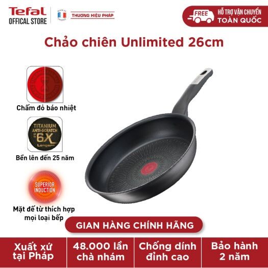 Chảo chiên tefal unlimited g2550502 26cm