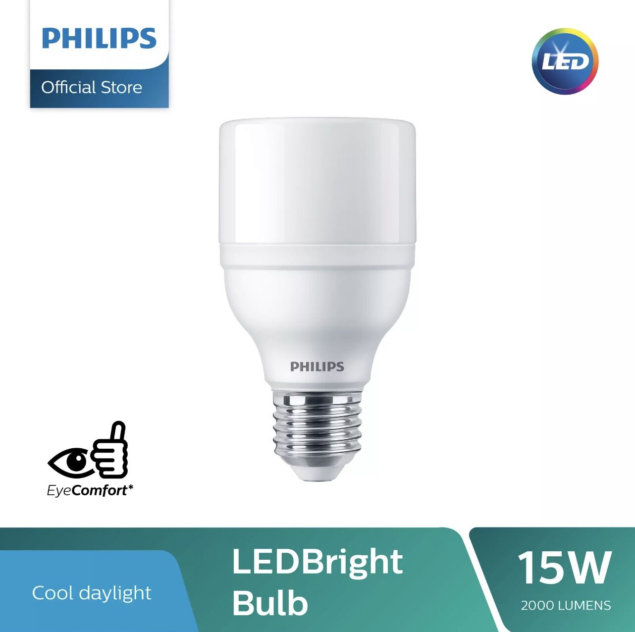 Led bulb bright 15w e27 philis. bóng đèn trụ 15w philips.